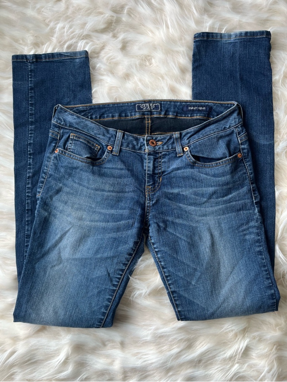 Guess Starlet Skinny Jeans Women's 29x33 Mid Rise Skinny Medium Wash - Picture 2 of 5